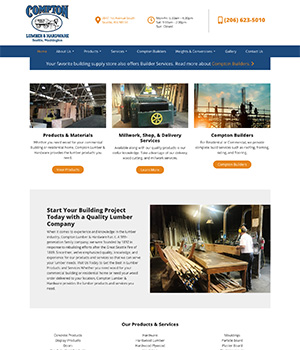 Compton Lumber, Home Page
